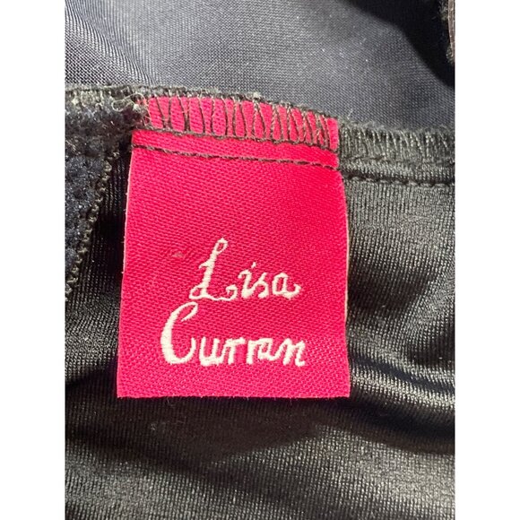 Lisa Curran Women’s One-Piece Swimsuit Size 4 Black Turquoise Strap Detail New - Picture 6 of 7